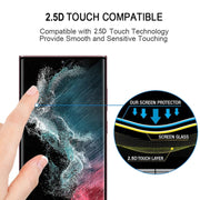 For Samsung Galaxy S22 Ultra 5G 25pcs Full Glue 3D Curved Edge Screen Tempered Glass Film(Black)