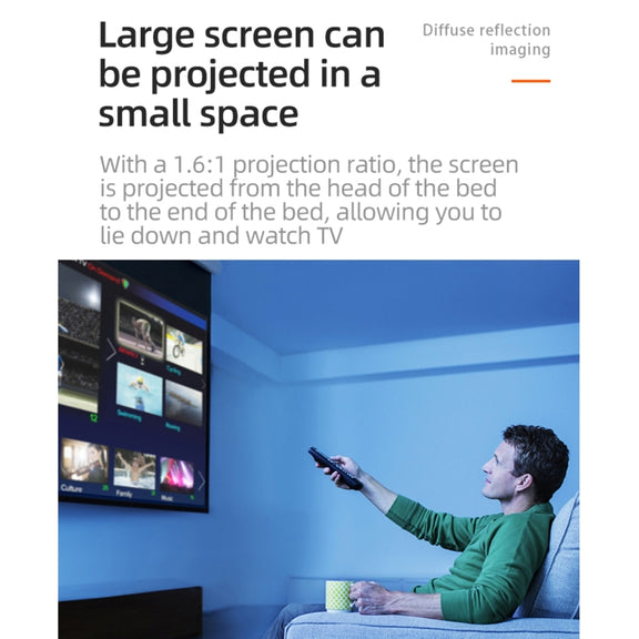 T20 320x240 400 Lumens Portable Home Theater LED HD Digital Projector, Same Screen Version, US Plug(White Yellow)