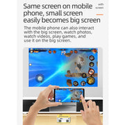 T20 320x240 400 Lumens Portable Home Theater LED HD Digital Projector, Same Screen Version, UK Plug(White Yellow)