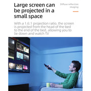 T20 320x240 400 Lumens Portable Home Theater LED HD Digital Projector, Same Screen Version, UK Plug(White Yellow)