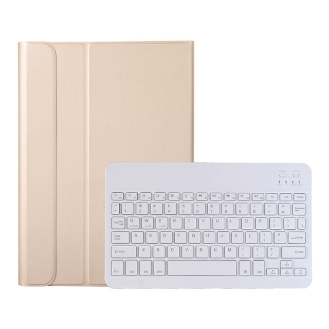 A08 Ultra-thin Bluetooth Keyboard Leather Case For Samsung Galaxy Tab A8 2021 SM-X205 / SM-X200(Gold)