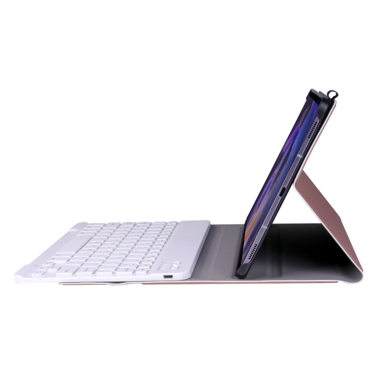 A08 Ultra-thin Bluetooth Keyboard Leather Case For Samsung Galaxy Tab A8 2021 SM-X205 / SM-X200(Rose Gold) - Samsung Keyboard by PMC TechLife | Online Shopping South Africa | PMC TechLife