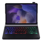 A08-AS Ultra-thin Backlight Bluetooth Keyboard Leather Case with Touchpad For Samsung Galaxy Tab A8 2021 SM-X205 / SM-X200(Black)