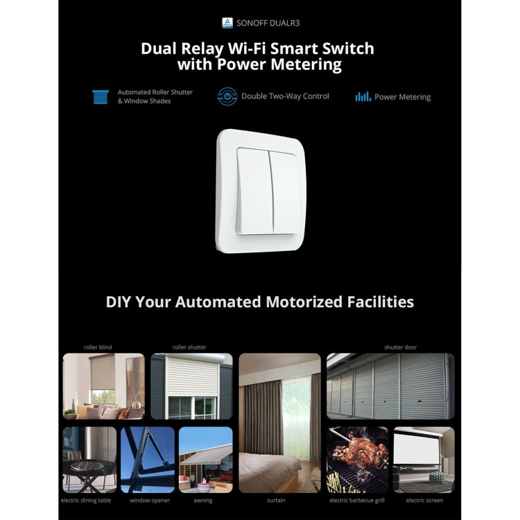 Sonoff DUALR3 Dual Ways Control WiFi Smart Switch Module - free shipping - PMC Jewellery - Order now!