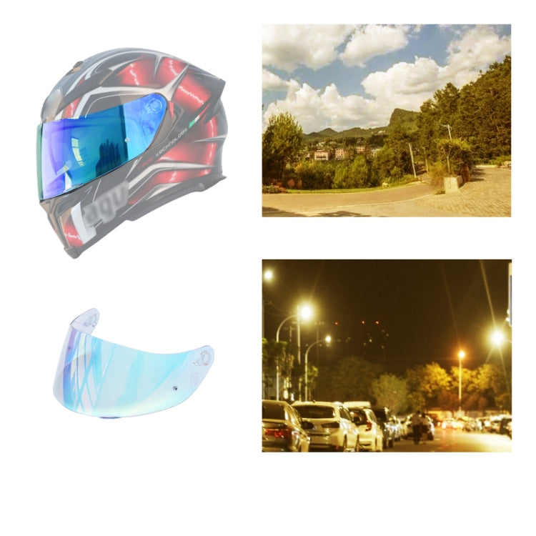 Motorcycle Helmet Visor Anti-UV Wind Shield Lens For AGV K1 / K3SV / K5(Aurora Blue) - Helmets by PMC TechLife | Online Shopping South Africa | PMC TechLife | Buy Now Pay Later Mobicred