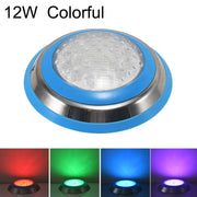 12W LED Stainless Steel Wall-mounted Pool Light Landscape Underwater Light(Colorful Light)