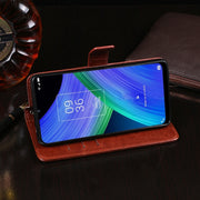 For TCL 20 R 5G idewei Crazy Horse Texture Leather Phone Case(Black)