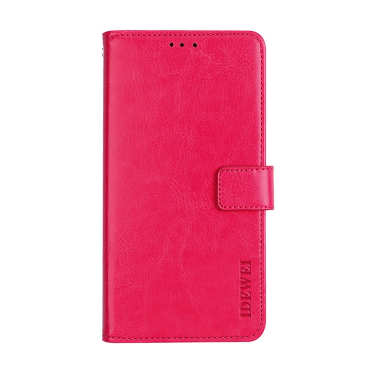 For TCL 20 R 5G idewei Crazy Horse Texture Leather Phone Case(Rose Red) - free shipping - PMC Jewellery - Order now!