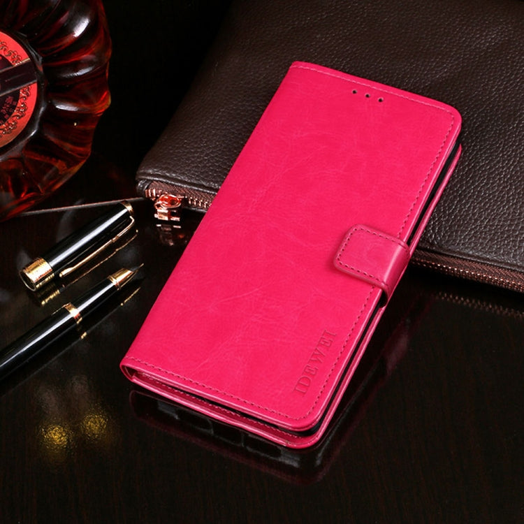 For TCL 20 R 5G idewei Crazy Horse Texture Leather Phone Case(Rose Red) - free shipping - PMC TechLife - Order now!