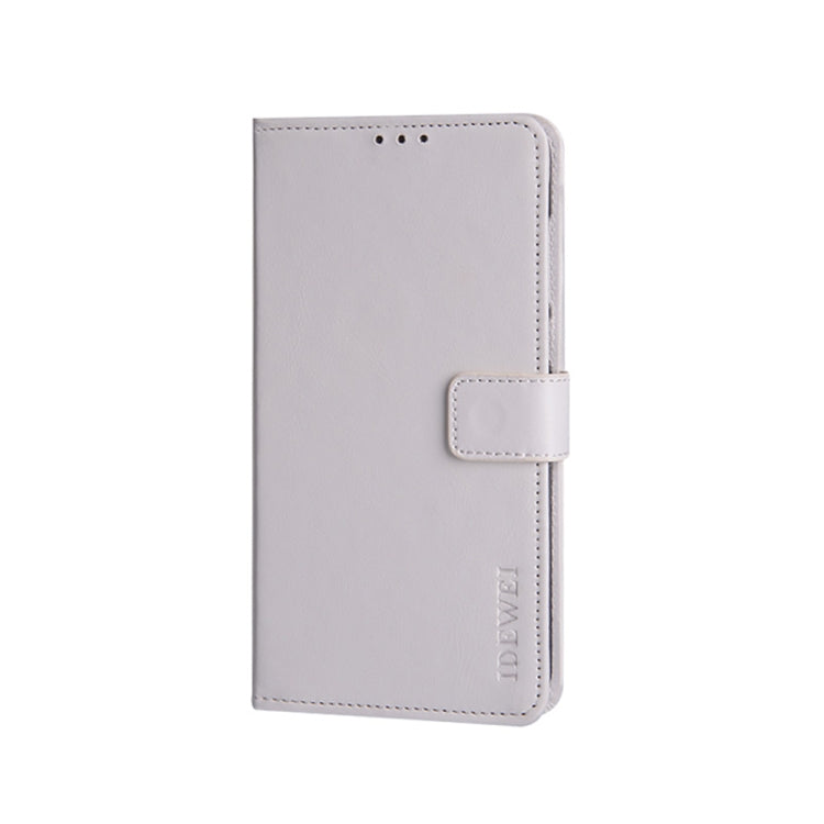 For Umidigi Bison X10 idewei Crazy Horse Texture Leather Phone Case(White)