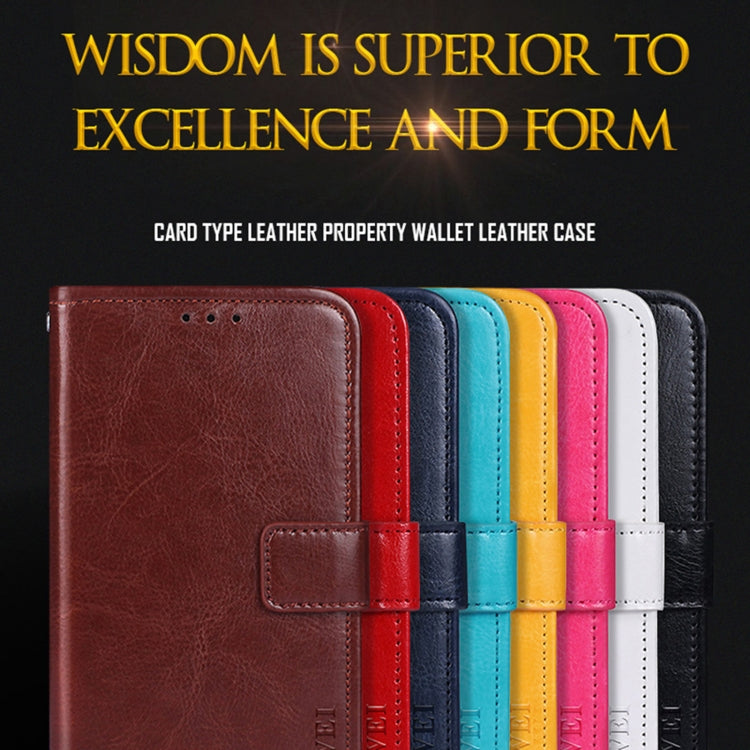 For Umidigi Bison X10 idewei Crazy Horse Texture Leather Phone Case(Rose Red)