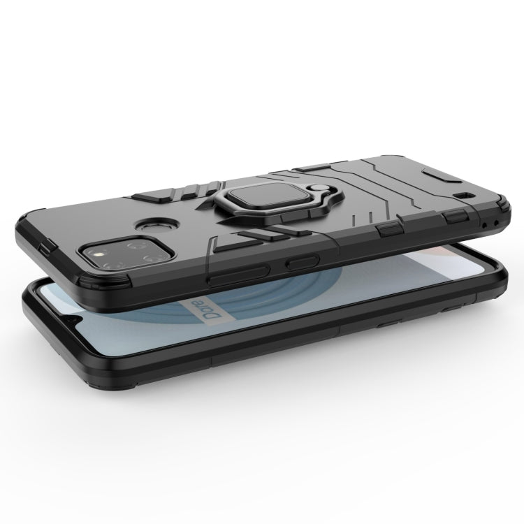 For OPPO Realme C21Y Shockproof PC + TPU Protective Case with Magnetic Ring Holder(Red) - free shipping - PMC TechLife - Order now!