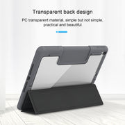 For iPad 10.2 Mutural Horizontal Flip PC + TPU + PU Leather Case with Holder & Pen Slot(Blue)