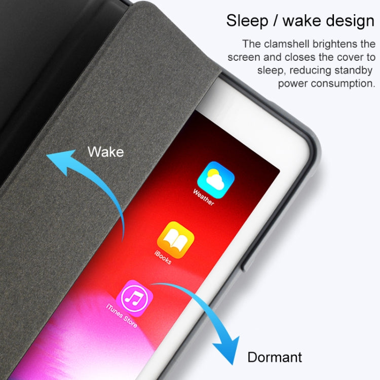 For iPad 10.2 Mutural Horizontal Flip PC + TPU + PU Leather Case with Holder & Pen Slot(Blue)