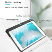 For iPad Pro 10.5 Mutural Horizontal Flip PC + TPU + PU Leather Case with Holder & Pen Slot(Blue)