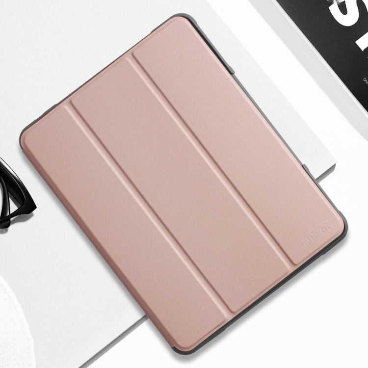 For iPad Pro 10.5 Mutural Horizontal Flip PC + TPU + PU Leather Case with Holder & Pen Slot(Rose Gold) - free shipping - PMC TechLife - Order now!