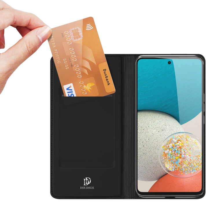 For Samsung Galaxy A53 5G DUX DUCIS Skin Pro Series Shockproof Horizontal Flip Leather Phone Case(Black)