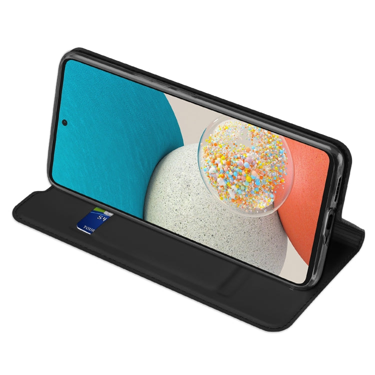 For Samsung Galaxy A53 5G DUX DUCIS Skin Pro Series Shockproof Horizontal Flip Leather Phone Case(Black)