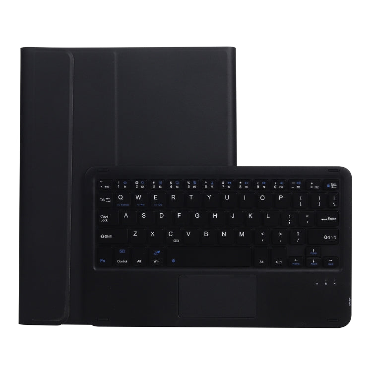 A07B-A Lambskin Texture Square Keycap Bluetooth Keyboard Leather Case with Touch Control For iPad 9.7 2018 & 2017 / Pro 9.7 inch / Air 2(Black) - Universal by PMC TechLife | Online Shopping South Africa | PMC TechLife