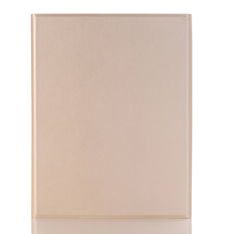 A07B-A Lambskin Texture Square Keycap Bluetooth Keyboard Leather Case with Touch Control For iPad 9.7 2018 & 2017 / Pro 9.7 inch / Air 2(Gold) - Universal by PMC TechLife | Online Shopping South Africa | PMC TechLife