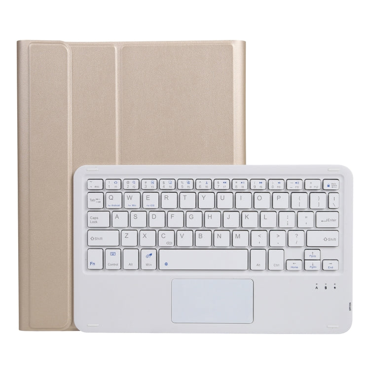 A11B-A Lambskin Texture Square Keycap Bluetooth Keyboard Leather Case with Touch Control For iPad Air 5 / 4 2020 10.9 / Pro 11 inch 2021 & 2020 & 2018(Gold) - Universal by PMC TechLife | Online Shopping South Africa | PMC TechLife | Buy Now Pay Later Mobicred