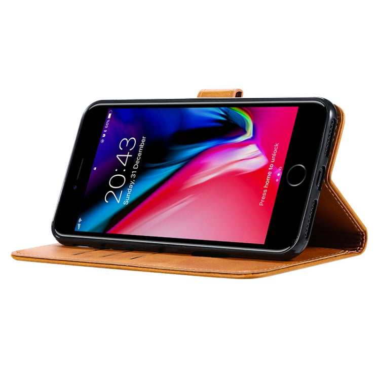 For iPhone 8 Plus / 7 Plus GUSSIM Magnetic Horizontal Flip Leather Case with Holder & Card Slots & & Wallet(Blue) - More iPhone Cases by GUSSIM | Online Shopping South Africa | PMC TechLife