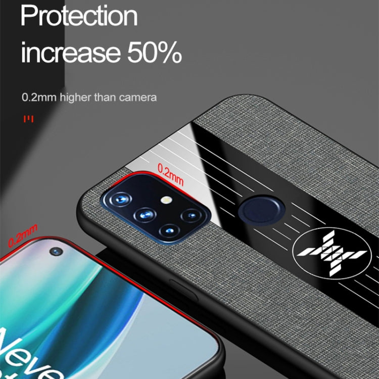For OnePlus Nord N10 5G XINLI Stitching Cloth Texture Shockproof TPU Phone Case(Black) - OnePlus Cases by XINLI | Online Shopping South Africa | PMC TechLife