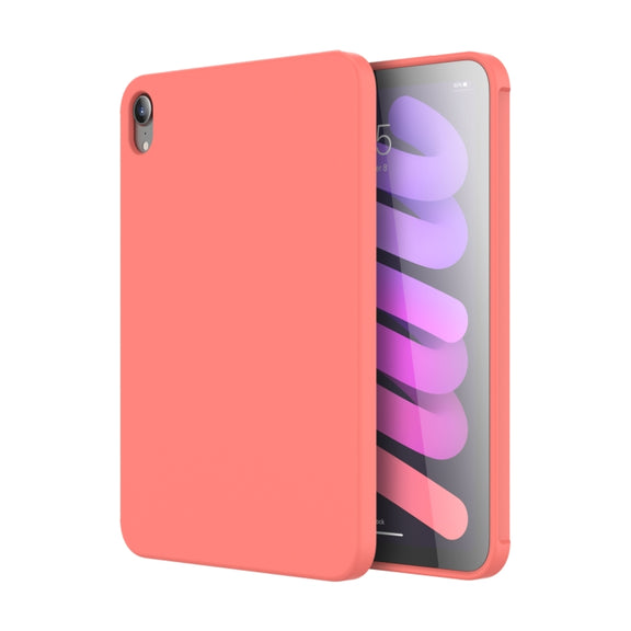 For iPad mini 2024 / mini 6 Mutural Silicone Microfiber Tablet Case(Pink Orange)