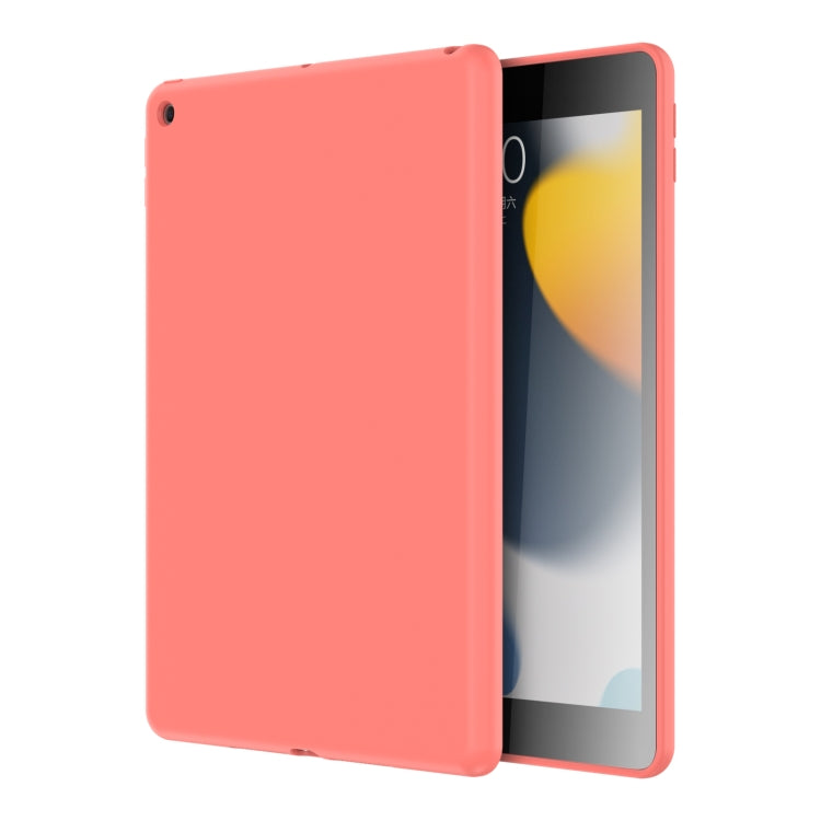 For iPad 10.2 2021 / 2020 / 2019 Mutural Silicone Microfiber Tablet Case(Pink Orange) - free shipping - PMC TechLife - Order now!