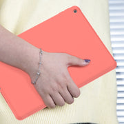 For iPad 10.2 2021 / 2020 / 2019 Mutural Silicone Microfiber Tablet Case(Pink)