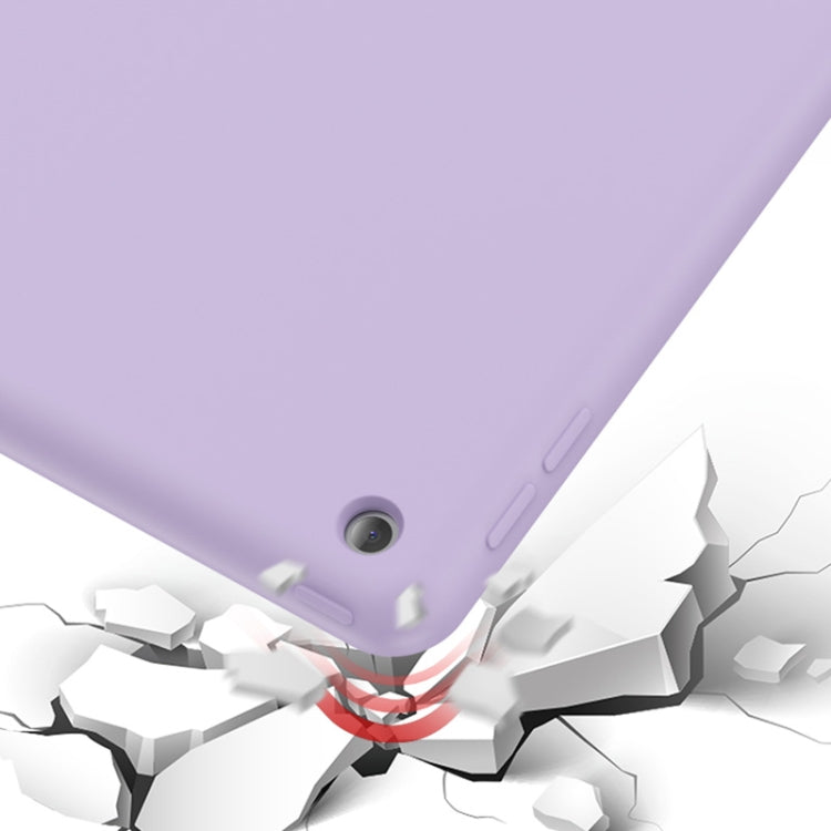 For iPad 10.2 2021 / 2020 / 2019 Mutural Silicone Microfiber Tablet Case(Lavender) - free shipping - PMC TechLife - Order now!