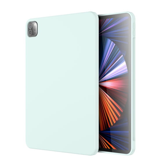 For iPad Pro 11 inch 2022 / 2021 / 2020 Mutural Silicone Microfiber Tablet Case(Sky Blue)