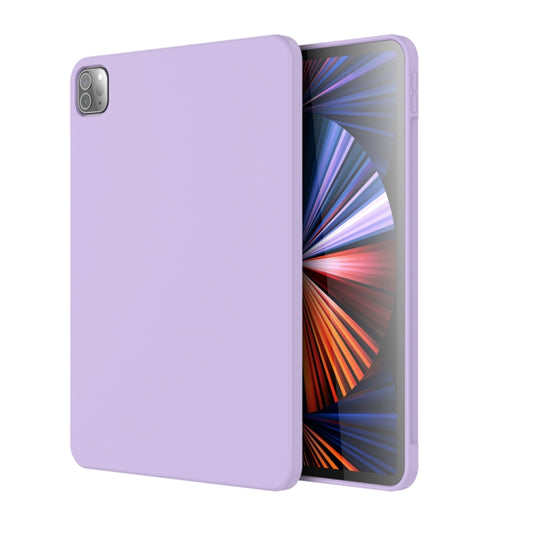 For iPad Pro 12.9  inch 2022 / 2021 / 2020 Mutural Silicone Microfiber Tablet Case(Lavender) - free shipping - PMC Jewellery - Order now!