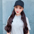 Hat Big Curve Wig One-piece Long Curly Chemical Fiber Headgear for Women(Dark Brown) - free shipping - PMC TechLife - Order now!