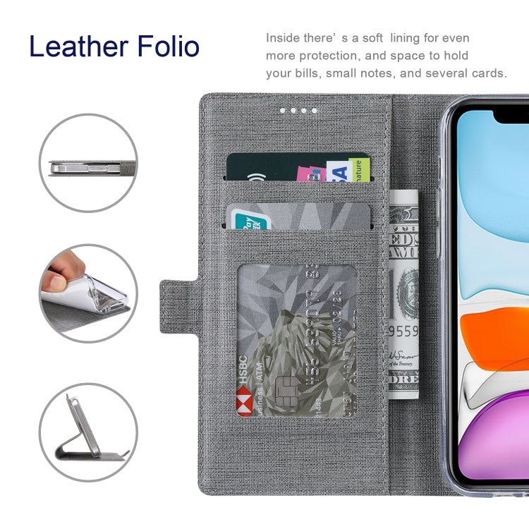 For Sharp Aquos Sense 6 ViLi K Series Magnetic Buckle Horizontal Flip Leather Phone Case(Grey) - free shipping - PMC Jewellery - Order now!