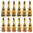 A6520 12 in 1 Car Gold-plated Red and Black 4mm Banana Head Audio Plug - Terminal connectors by PMC TechLife | Online Shopping South Africa | PMC TechLife | Buy Now Pay Later Mobicred