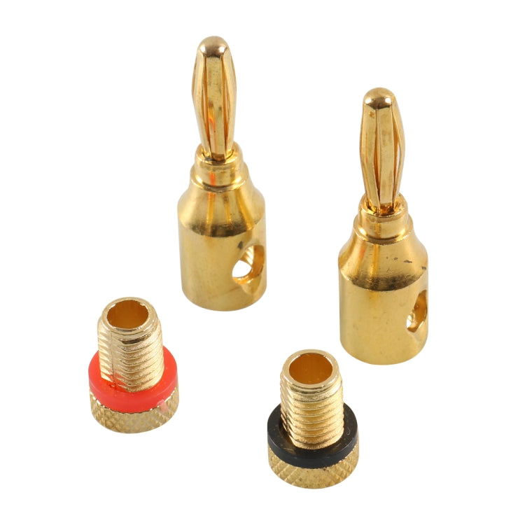 A6520 12 in 1 Car Gold-plated Red and Black 4mm Banana Head Audio Plug - Terminal connectors by PMC TechLife | Online Shopping South Africa | PMC TechLife | Buy Now Pay Later Mobicred