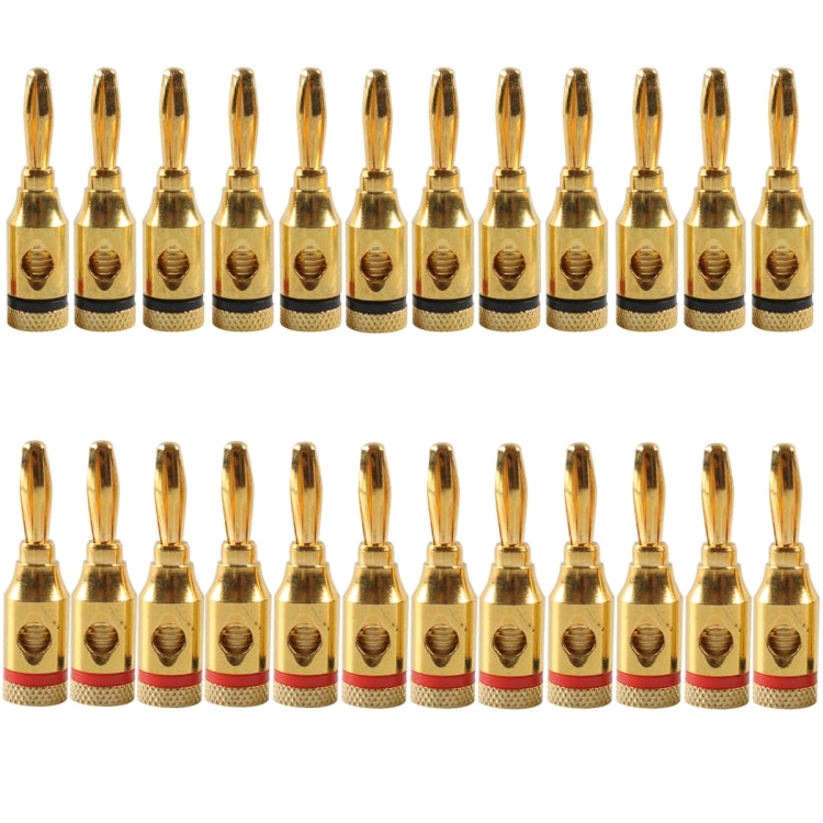 A6521 24 in 1 Car Gold-plated Red and Black 4mm Banana Head Audio Plug - Terminal connectors by PMC TechLife | Online Shopping South Africa | PMC TechLife | Buy Now Pay Later Mobicred