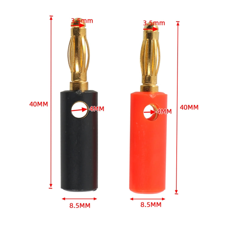 A6545 10 in 1 Car Red and Black Cover Gold-plated 4mm Banana Head Audio Plug - Terminal connectors by PMC TechLife | Online Shopping South Africa | PMC TechLife | Buy Now Pay Later Mobicred