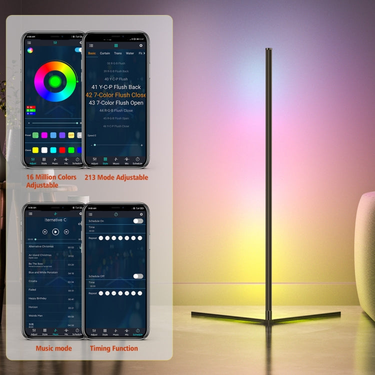 LED Symphony RGB Atmosphere Floor Light with Remote Control, Length:1.2m - Floor Lamps by PMc TechLife | Online Shopping South Africa | PMc TechLife | Buy Now Pay Later Mobicred