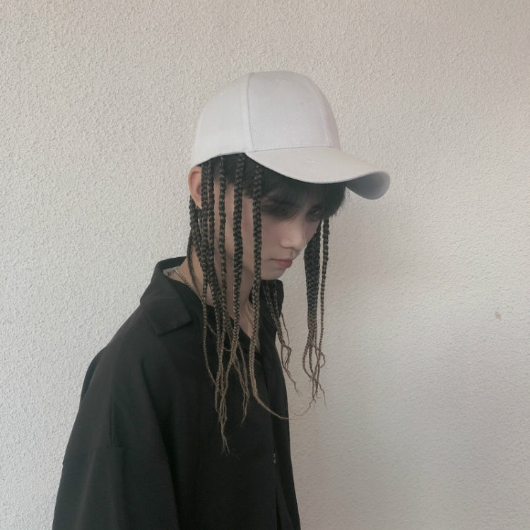 Dreadlocks Wig Hat One-piece Headgear for Men and Women, Style: White Cap(Light Brown Braid About 35cm) - free shipping - PMC TechLife - Order now!