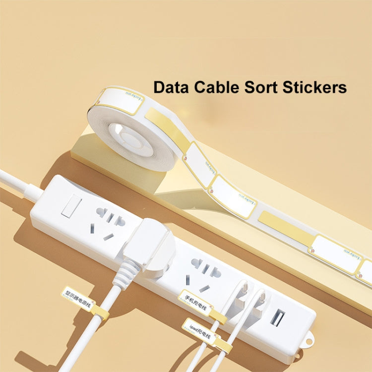 25 x 78mm  90 Sheets Thermal Label Data Cable Sort Stickers For NiiMbot D101 / D11(Yellow) - Printer Accessories by PMC TechLife | Online Shopping South Africa | PMC TechLife | Buy Now Pay Later Mobicred