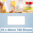 20 x 40mm 160 Sheets Thermal Printing Label Paper Stickers For NiiMbot D101 / D11(White) - Printer Accessories by PMC TechLife | Online Shopping South Africa | PMC TechLife | Buy Now Pay Later Mobicred