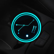 2 PCS Car Constellation Series AcrylicColorful USB Charger Water Cup Groove LED Atmosphere Light(Cancer)