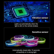 2 PCS Car Constellation Series AcrylicColorful USB Charger Water Cup Groove LED Atmosphere Light(Sagittarius)