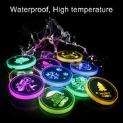 Car AcrylicColorful USB Charger Water Cup Groove LED Atmosphere Light(Bell)
