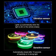 Car AcrylicColorful USB Charger Water Cup Groove LED Atmosphere Light(Christmas)