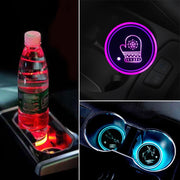 Car AcrylicColorful USB Charger Water Cup Groove LED Atmosphere Light(Glove)