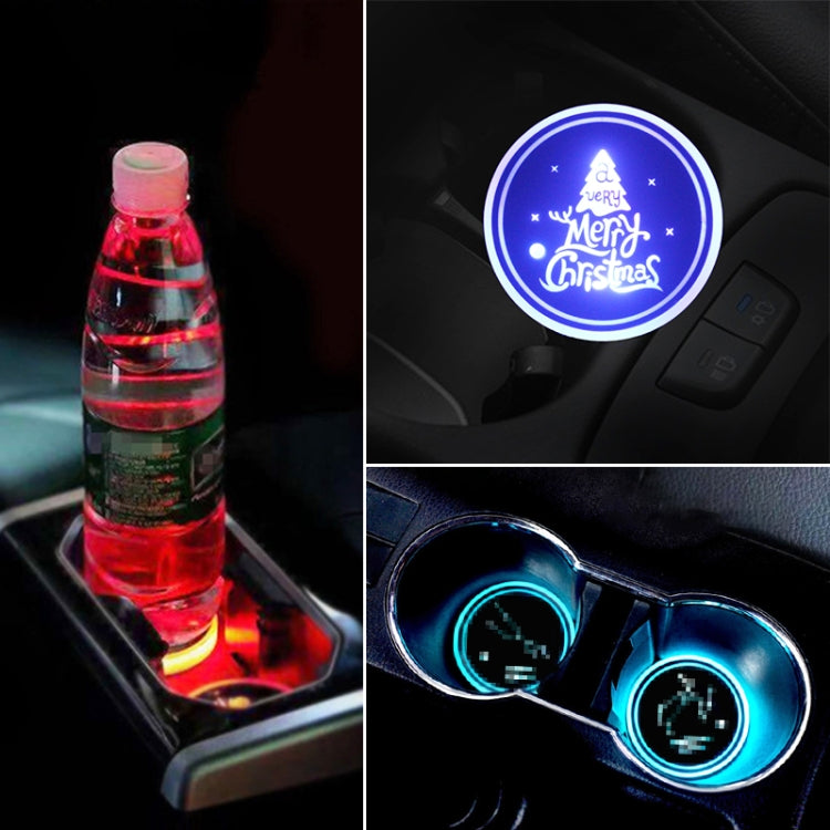 Car AcrylicColorful USB Charger Water Cup Groove LED Atmosphere Light(English Tree) - Car Drink Holders by PMC TechLife | Online Shopping South Africa | PMC TechLife | Buy Now Pay Later Mobicred