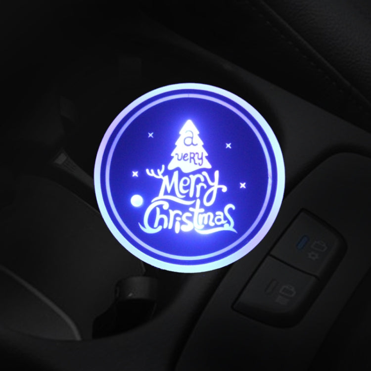 Car AcrylicColorful USB Charger Water Cup Groove LED Atmosphere Light(English Tree) - Car Drink Holders by PMC TechLife | Online Shopping South Africa | PMC TechLife | Buy Now Pay Later Mobicred